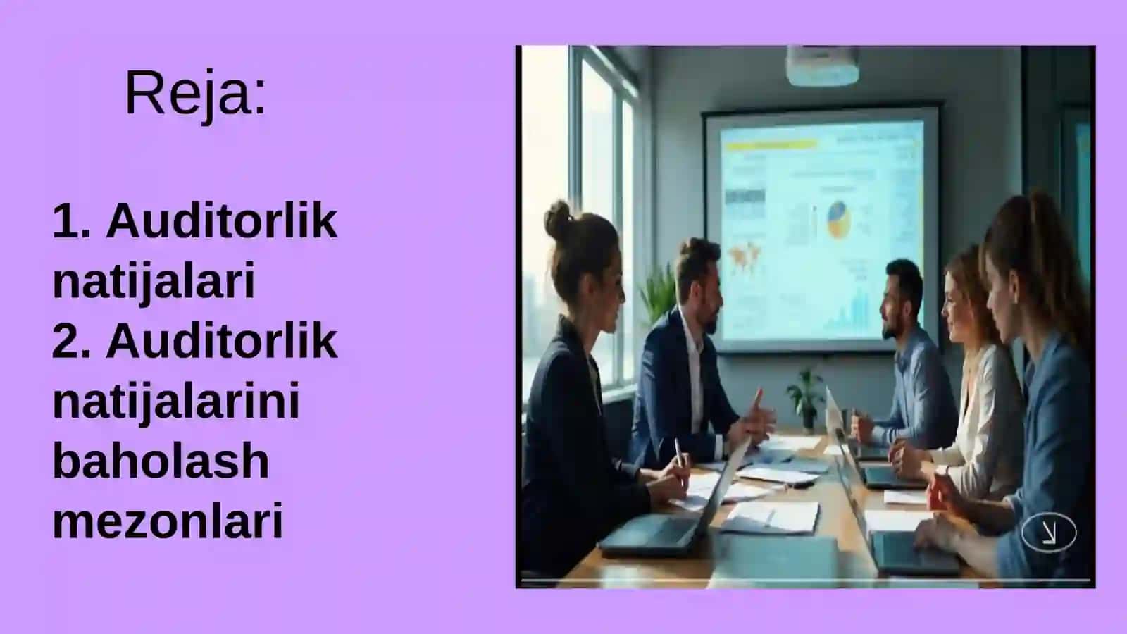 Auditorlik natijalar tekshiruvini tashkil etish va umumlashtirish 2