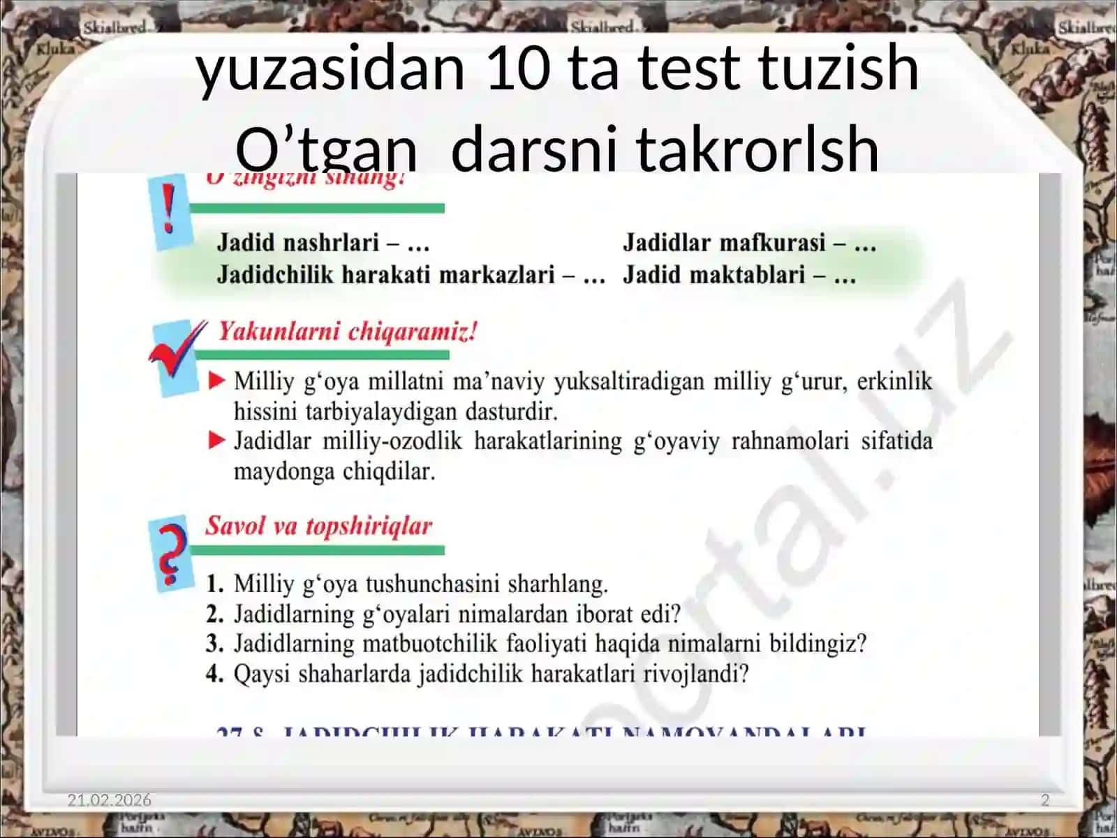 Jadidchilik harakati namoyandalari va ularning faoliyati 2