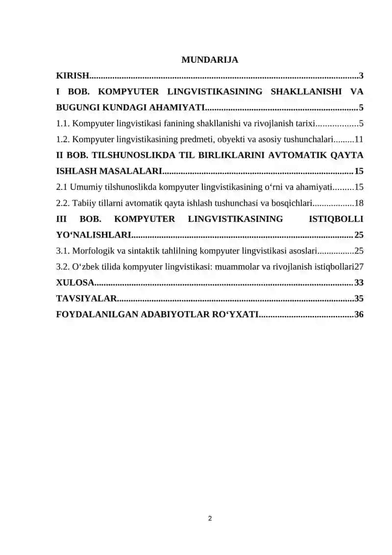 Kompyuter lingvistikasi 2