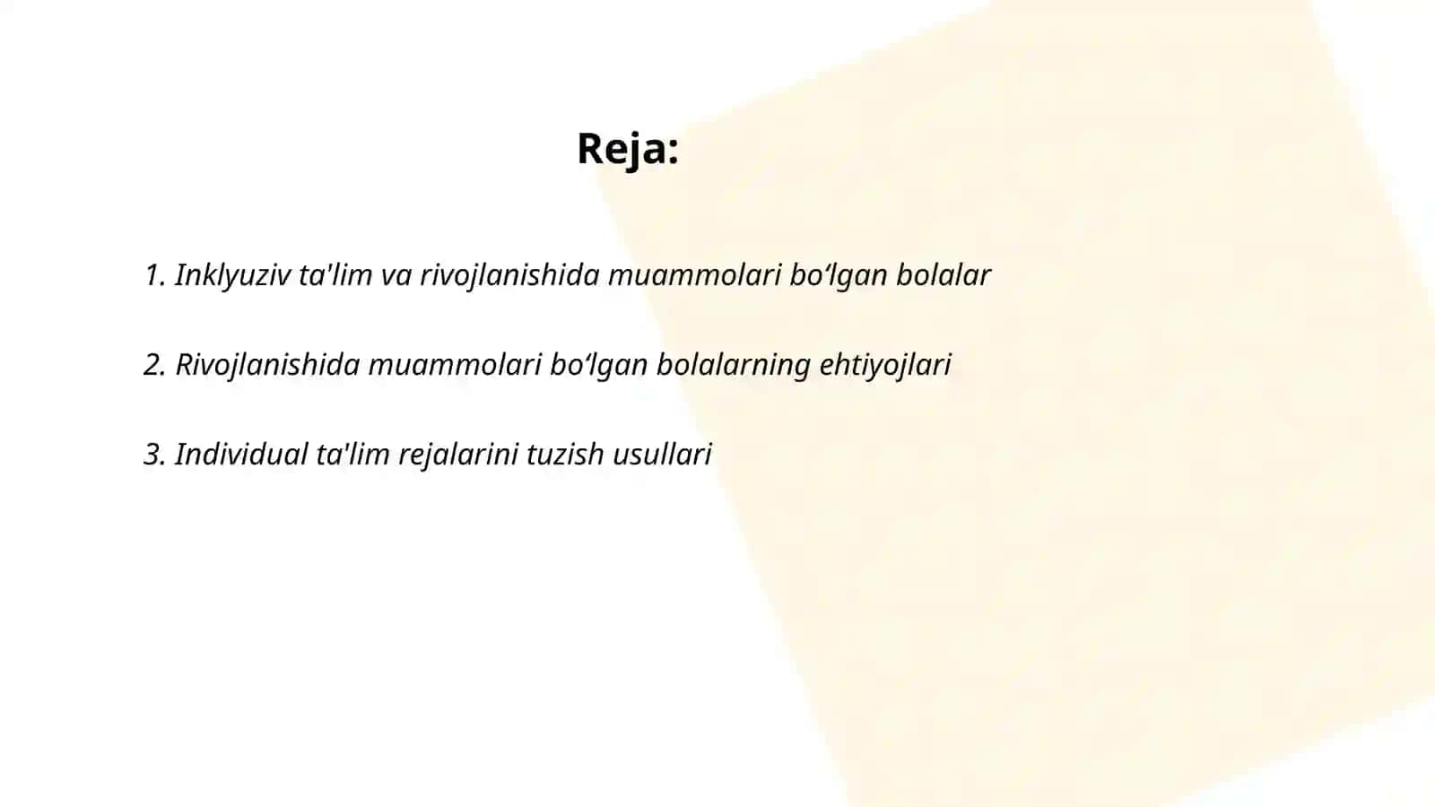 Inklyuziv ta'limni amaliyotiga joriy etish algoritmlari 2