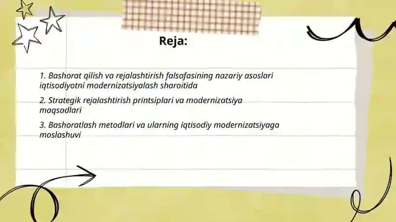 Iqtisodiyotni modernizatsiyalash sharoitida bashorat qilish va rejalashtirish falsafasi 2