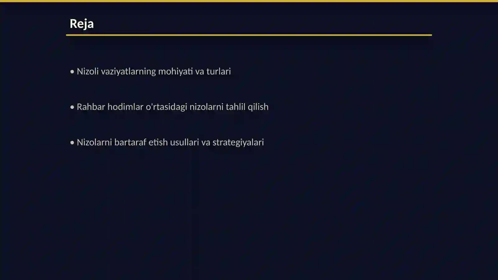 Boshqaruv psixologiyasida rahbar hodimlar oʻrtasidagi nizoli vaziyatlarni bartaraf etish klassifikatsiyasi 2