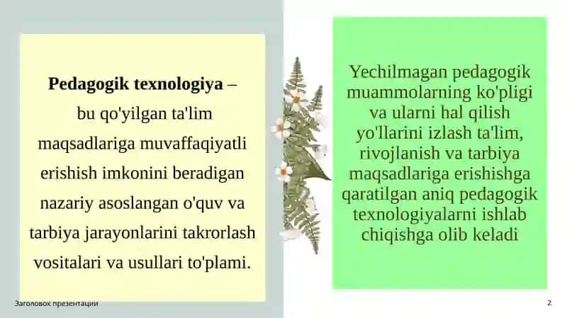 Pedagogik Texnologiyalarning Rivojlanish Bosqichlari Va O‘zigaxos Xususiyatlari 2