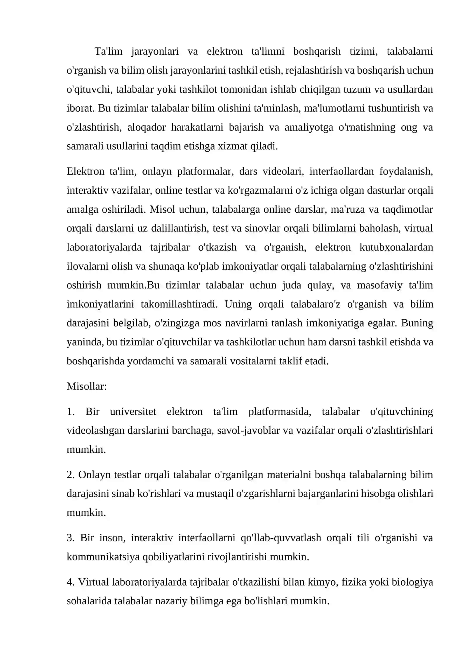 Ta'lim jarayonlari va elektron ta'limni boshqarish tizimi 2