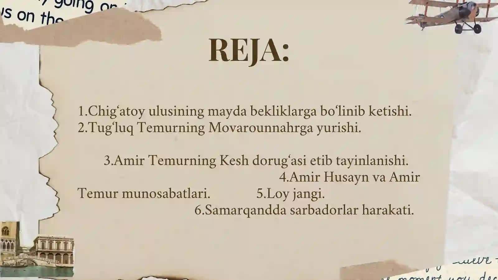 XIV ASRNING O‘RTALARIDA TURONDA YUZAGA KELGAN SIYOSIY VAZIYAT 2
