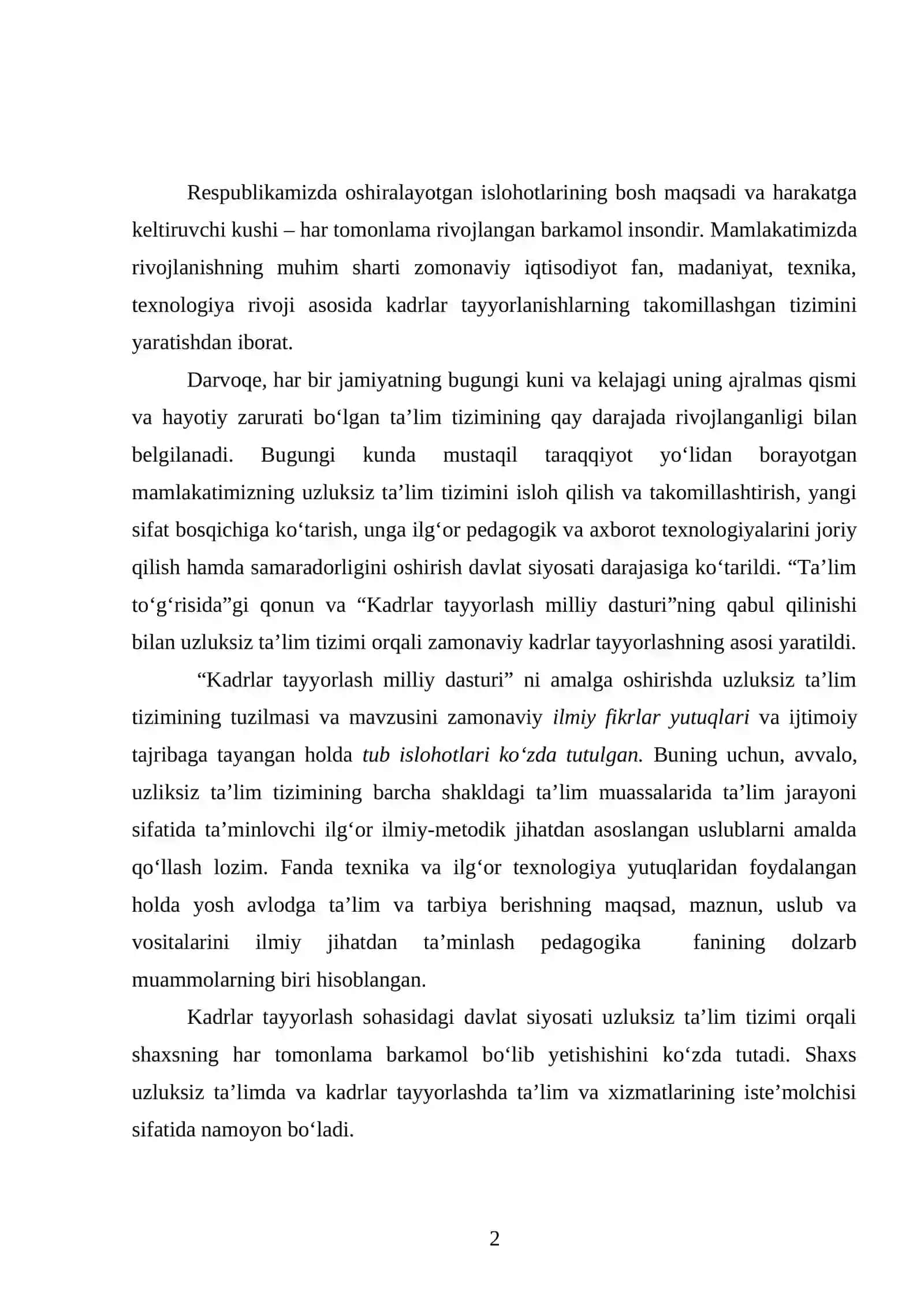 Informatika fanini o‘qitishda innovatsion ishlanmalar yaratish texnologiyasi 2