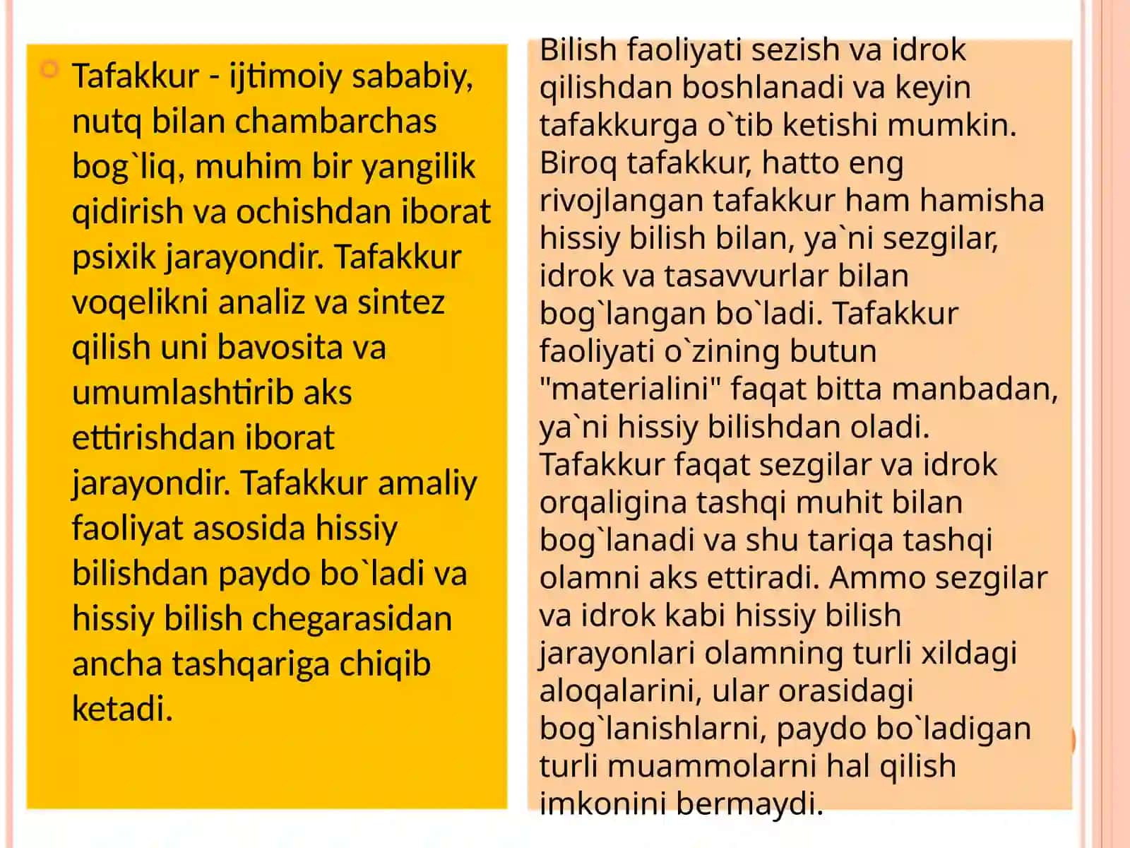 Taffakkur va intilektual qobilyatlar 2