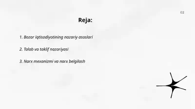 Bozor iqtisodiyoti nazariyasi 2