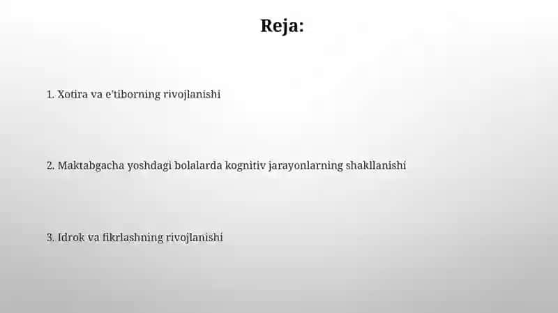 Xotiraning shakllanishi va idrok bilan bog'liqligi 2