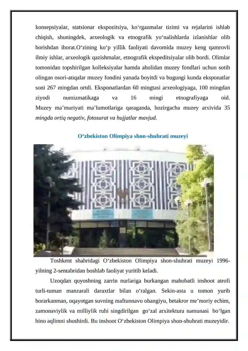 O‘ZBEKISTON TARIXI DAVLAT MUZEYI 2
