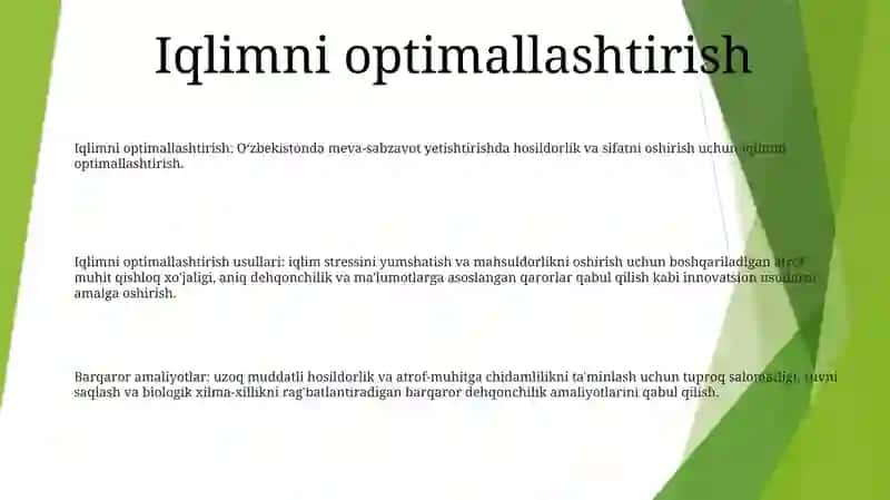 Meva-Sabzavot Mahsulotlari Yetishtirilishini Yanada Takomillashtirish Yollari 2