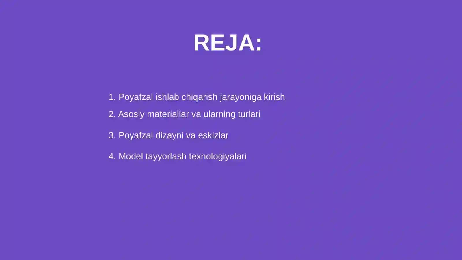 Poyafzal ishlab chiqarish asosiy texnologiyalari 2