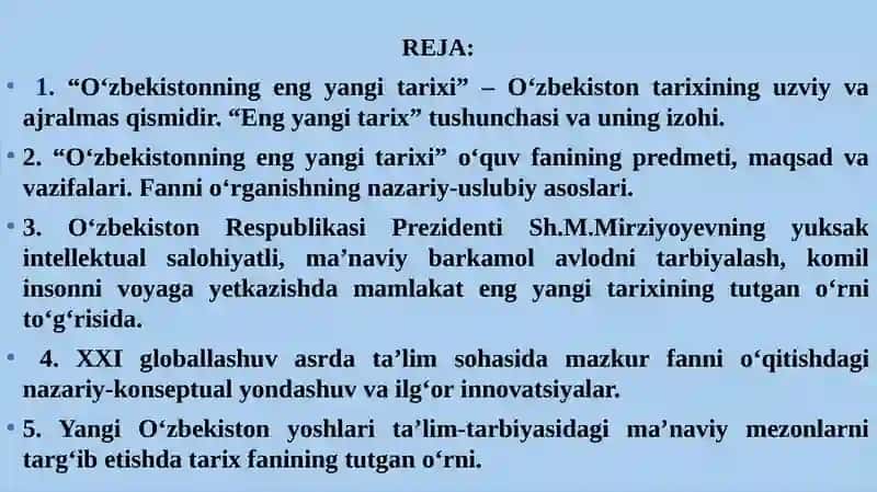 O‘zbekistonning eng yangi tarixi 2