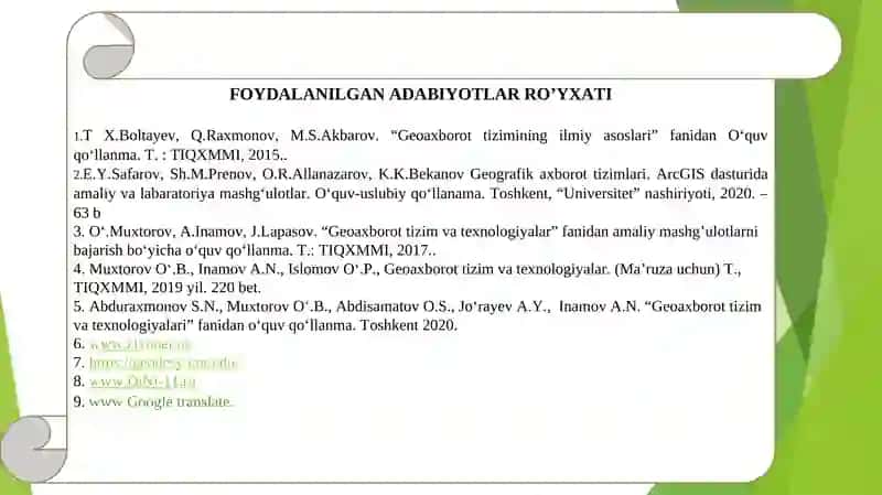 Geoaxborot tizimlari 2