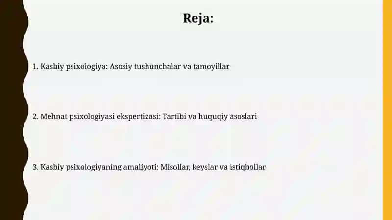 Psixologik professiografiyasi. Mehnat psixologiyasi ekspertizasi 2