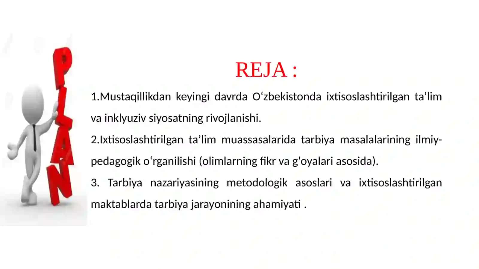 Ixtisoslashtirilgan maktabda tarbiyaning nazariyasi 2