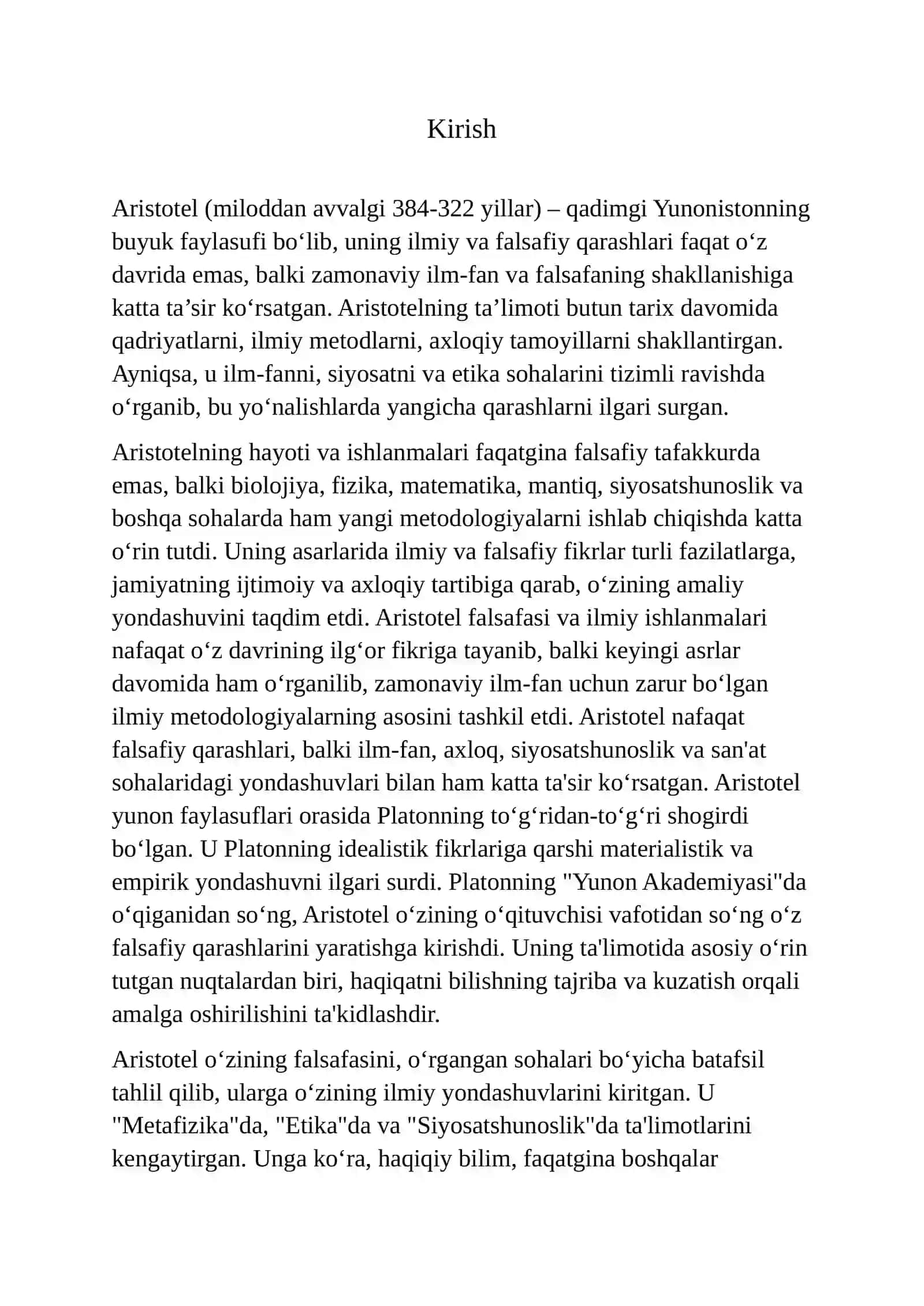 Aristotel talimoti 2