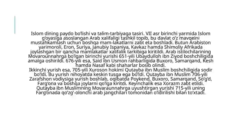 ISLOM dinida talim va tarbiyaga munosabat 2
