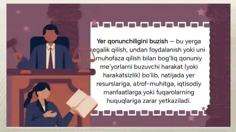 Yer qonunchiligini buzganlik uchun javobgarlik 2