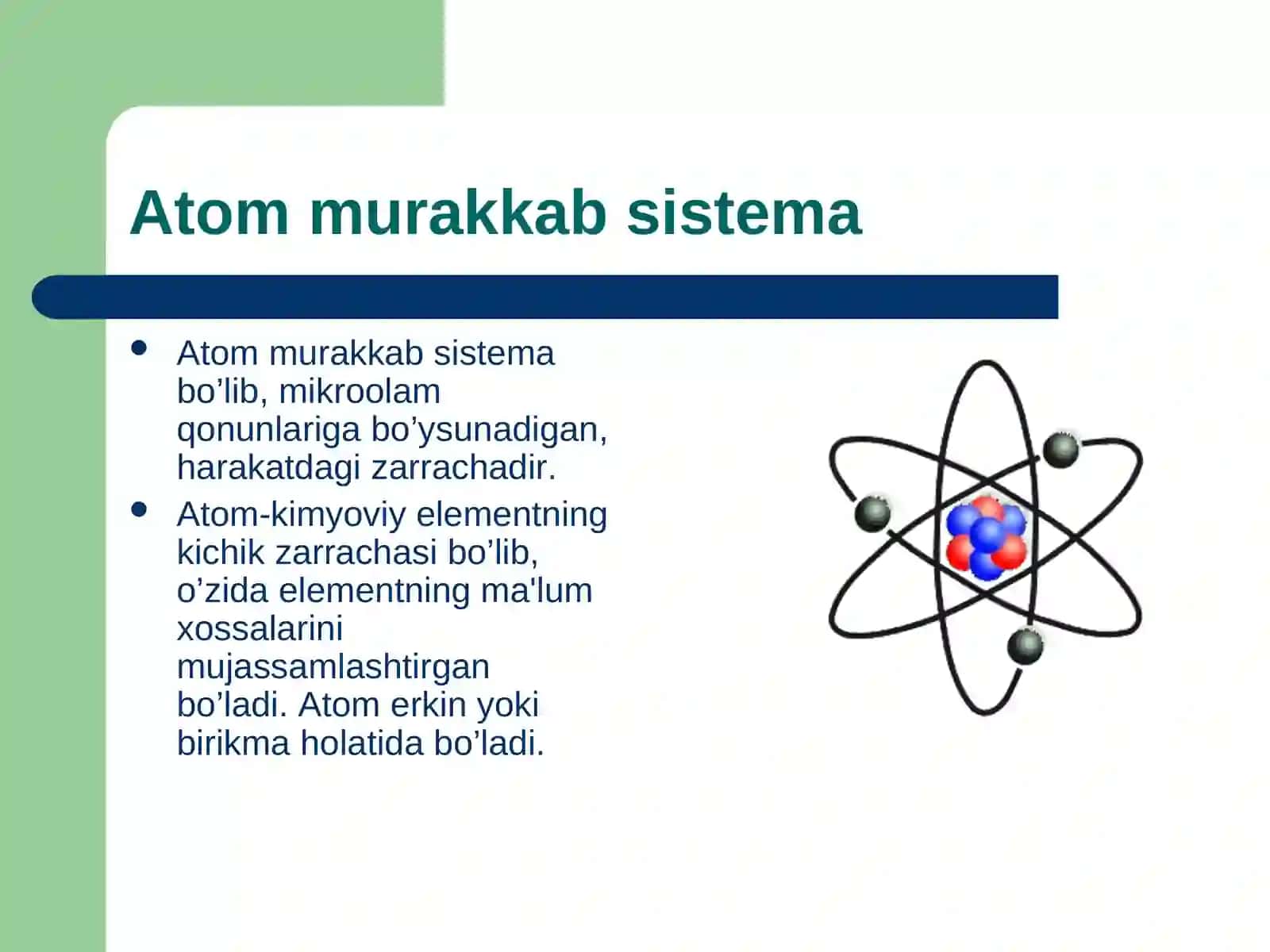 Atom tuzilishi 2