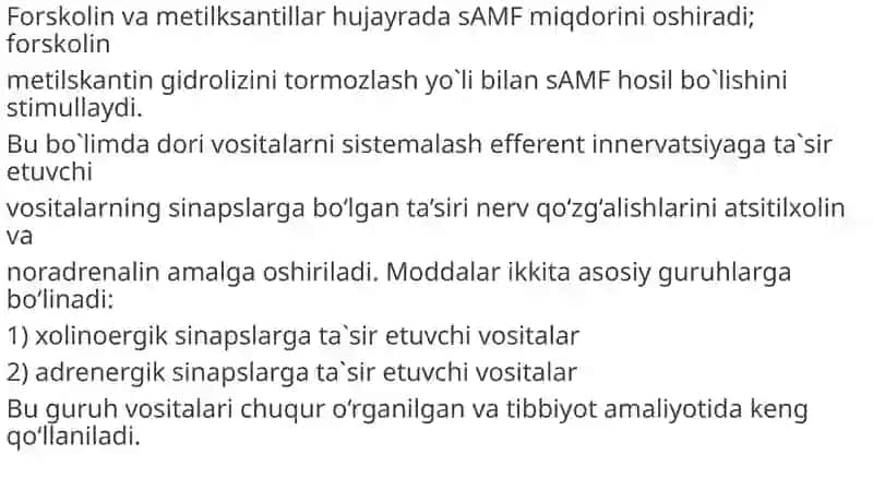 N-xolinoretseptorlarga ta'sir etuvchi vositalar 2