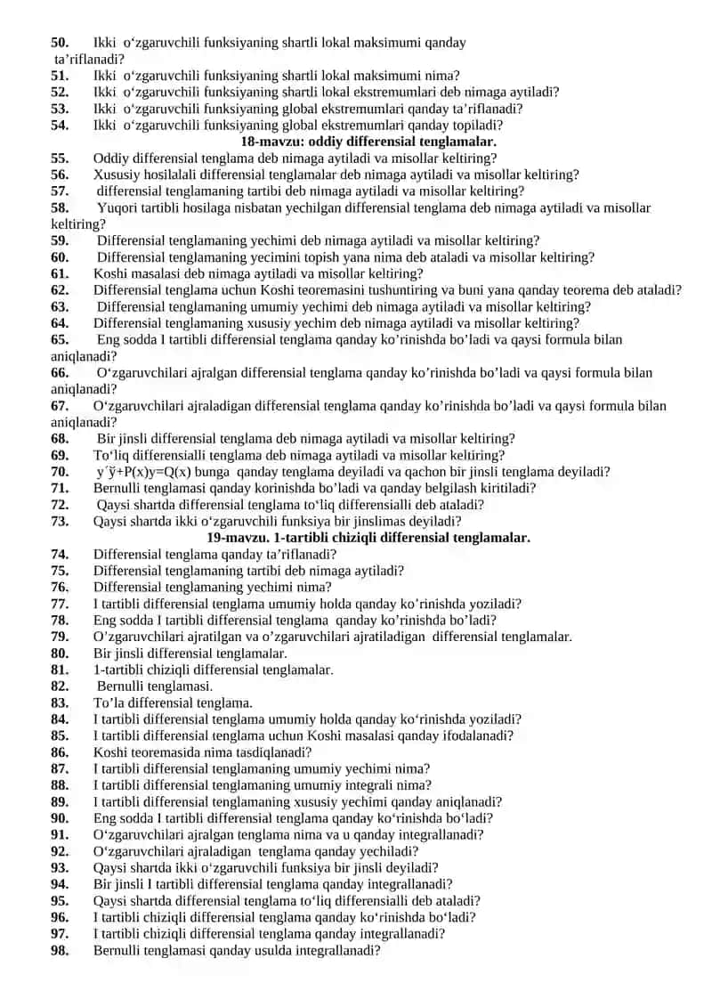 16-mavzu: Ko’p o’zgaruvchili funksiyalar limiti 2