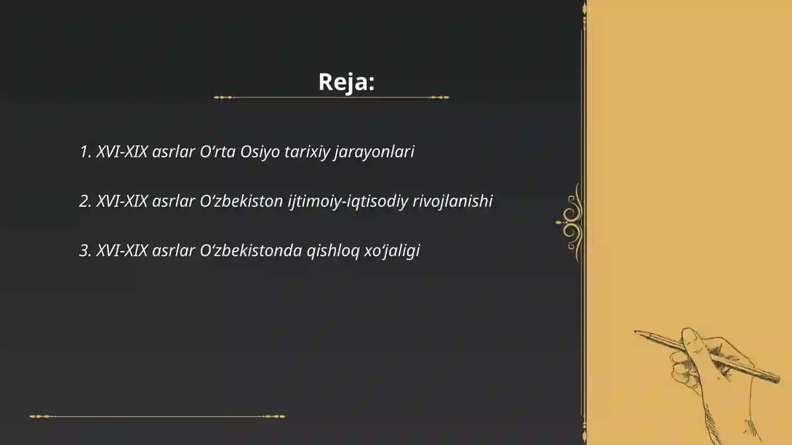 XVI-XIX asrlarga oid manbalar 2