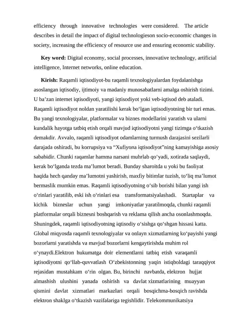 Ijtimoiy sohada raqamli iqtisodiyotni rivojlantirish 2