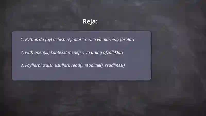 Python dasturlash tili 2