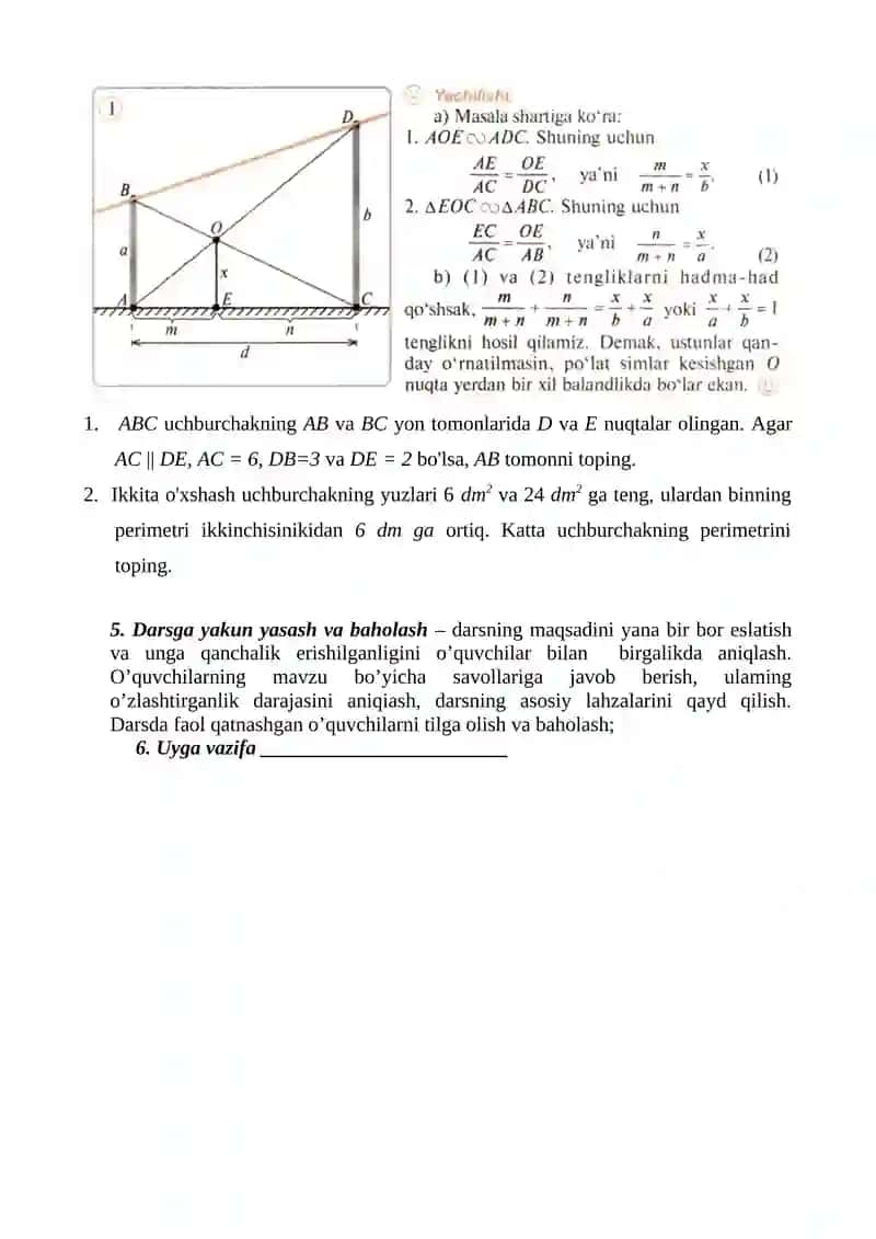 9-sinf geometriya2-chorak dars ishlanmalar 2