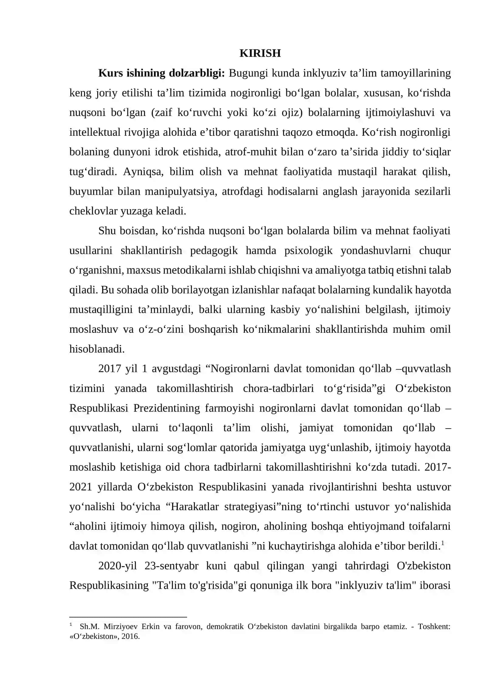KO‘RISHDA NUQSONI BÒLGAN BOLALARDA BILIM VA MEHNAT FAOLIYATI USULLARINI SHAKLLANTIRISH 2