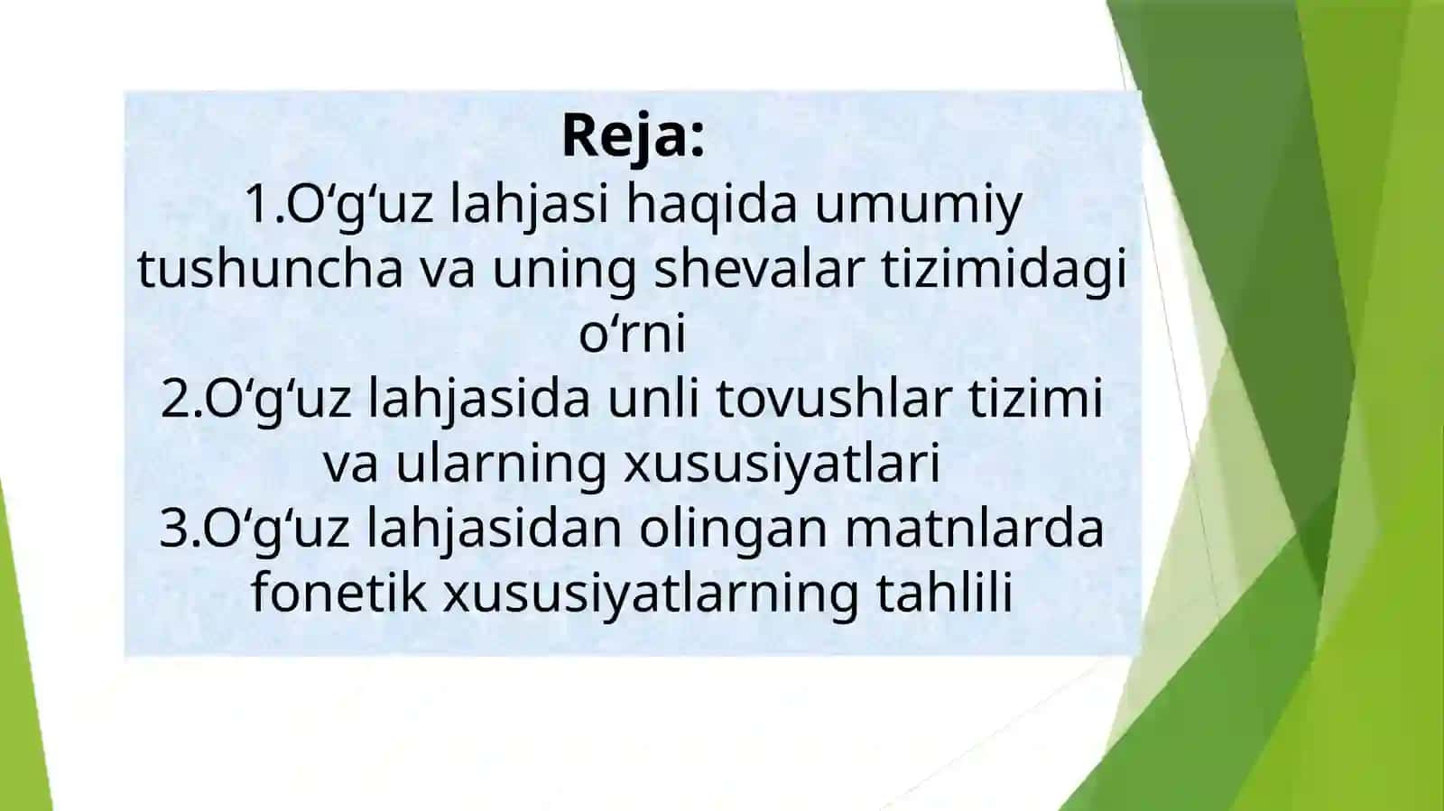 Oʻgʻuz lahjasidan olingan matnlarda unli tizimi va fonetik xususiyatlarning tahlili 2