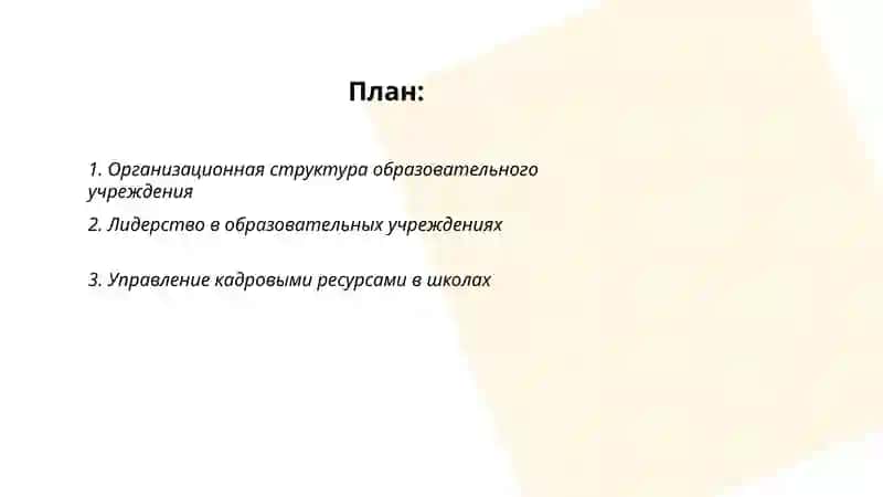Организационная структура образовательного учреждения 2