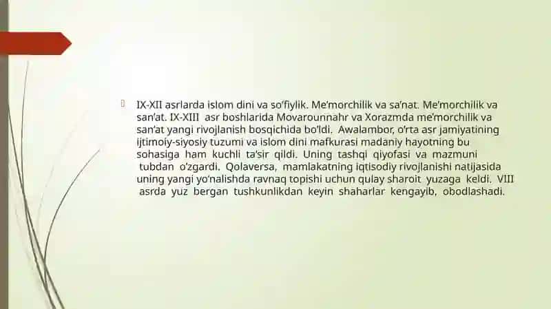 IX-XII asrlarda islom dini va so’fiylik 2