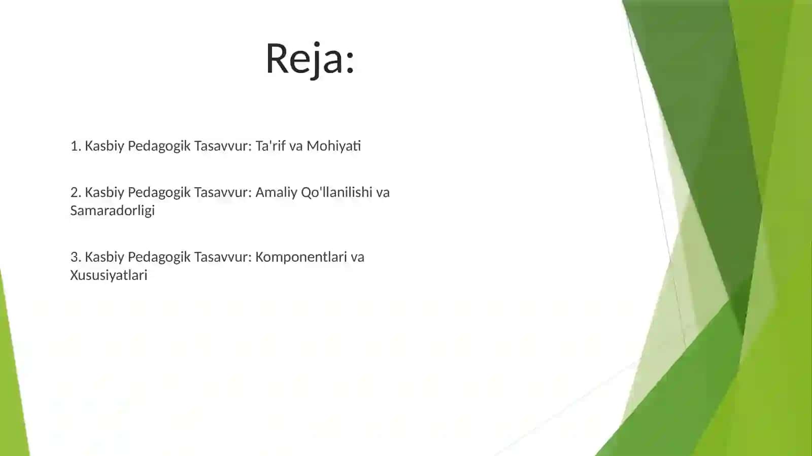 Kasbiy pedagogik tasavvur 2