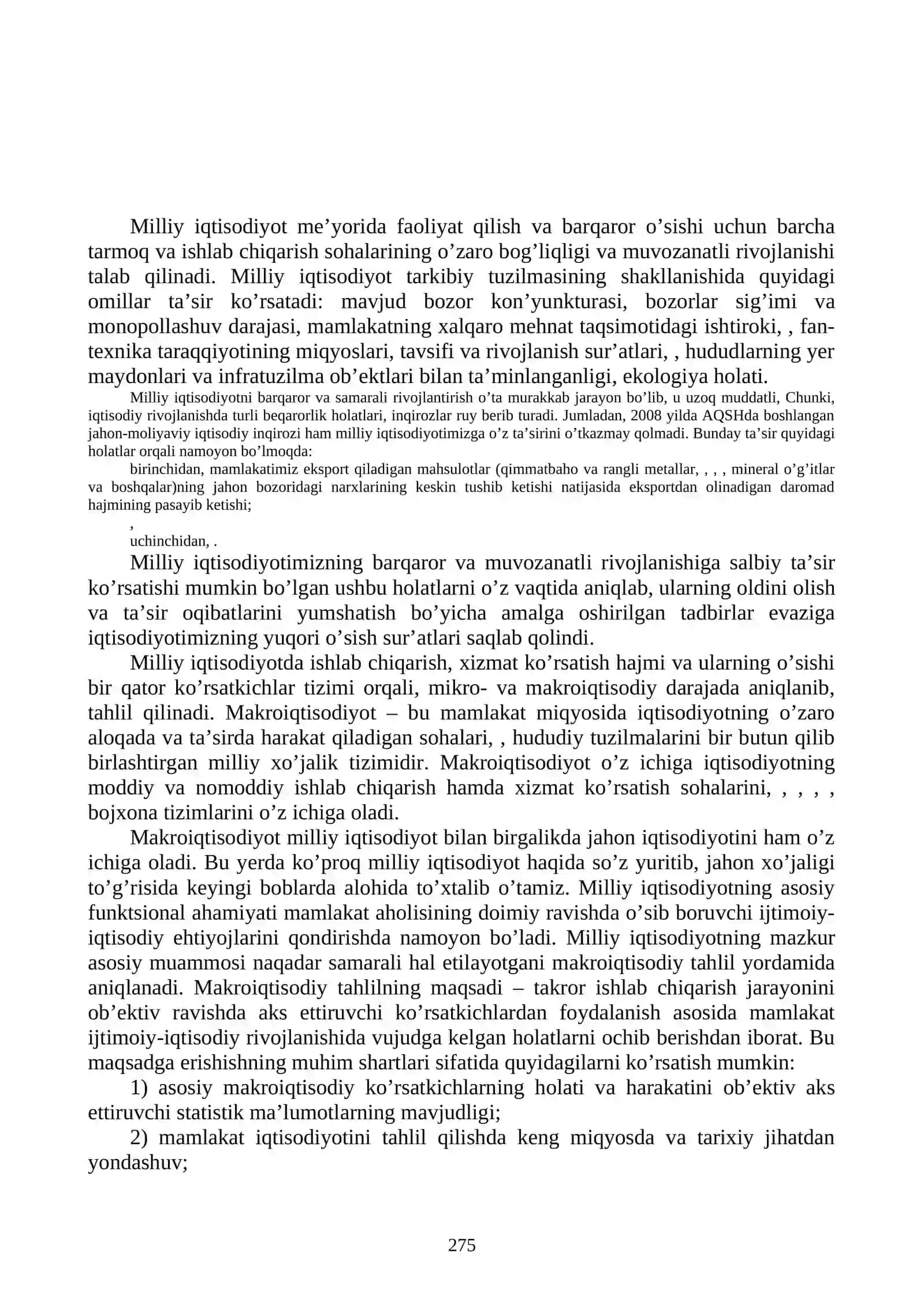 MILLIY IQTISODIYOT VA UNING MAKROIQTISODIY O’LCHAMLARI 2