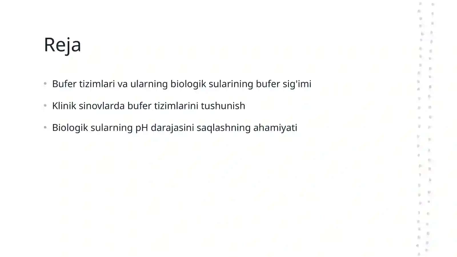Bufer Tizimlari va ularning biologik sularining bufer sig'imi 2