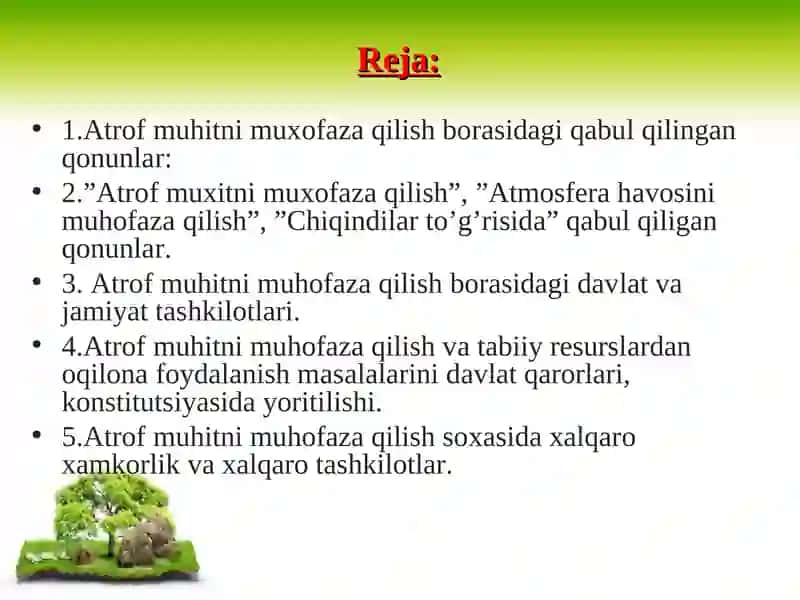 Atrof muhitni muhofaza qilishning iqtisodiy va ekologik ko'rsatkichlarining o'zaro bog'liqligi 2