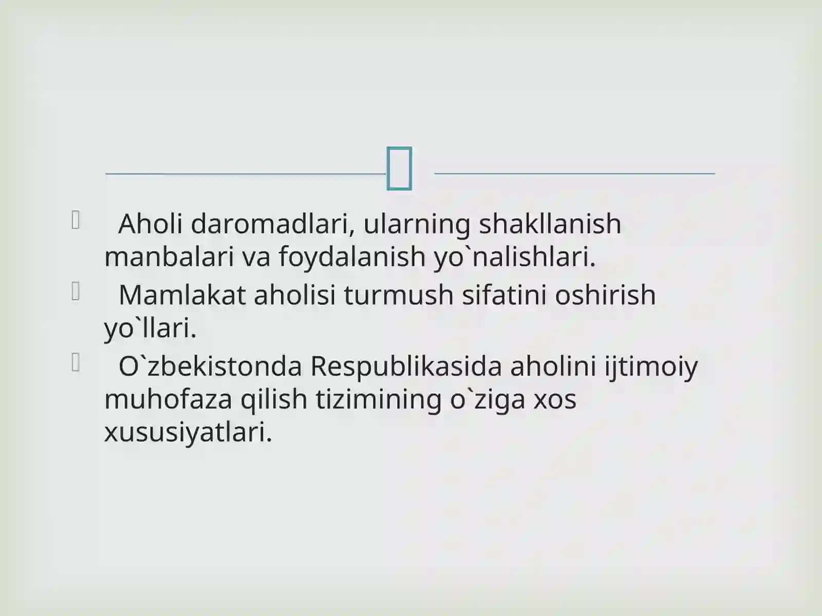 Aholidaromadlar va turmushtarlarini yaxshilashning ustuvoryo’nalishlari 2