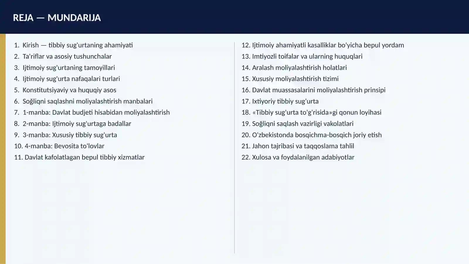 Tibbiy sug'urta tizimi 2