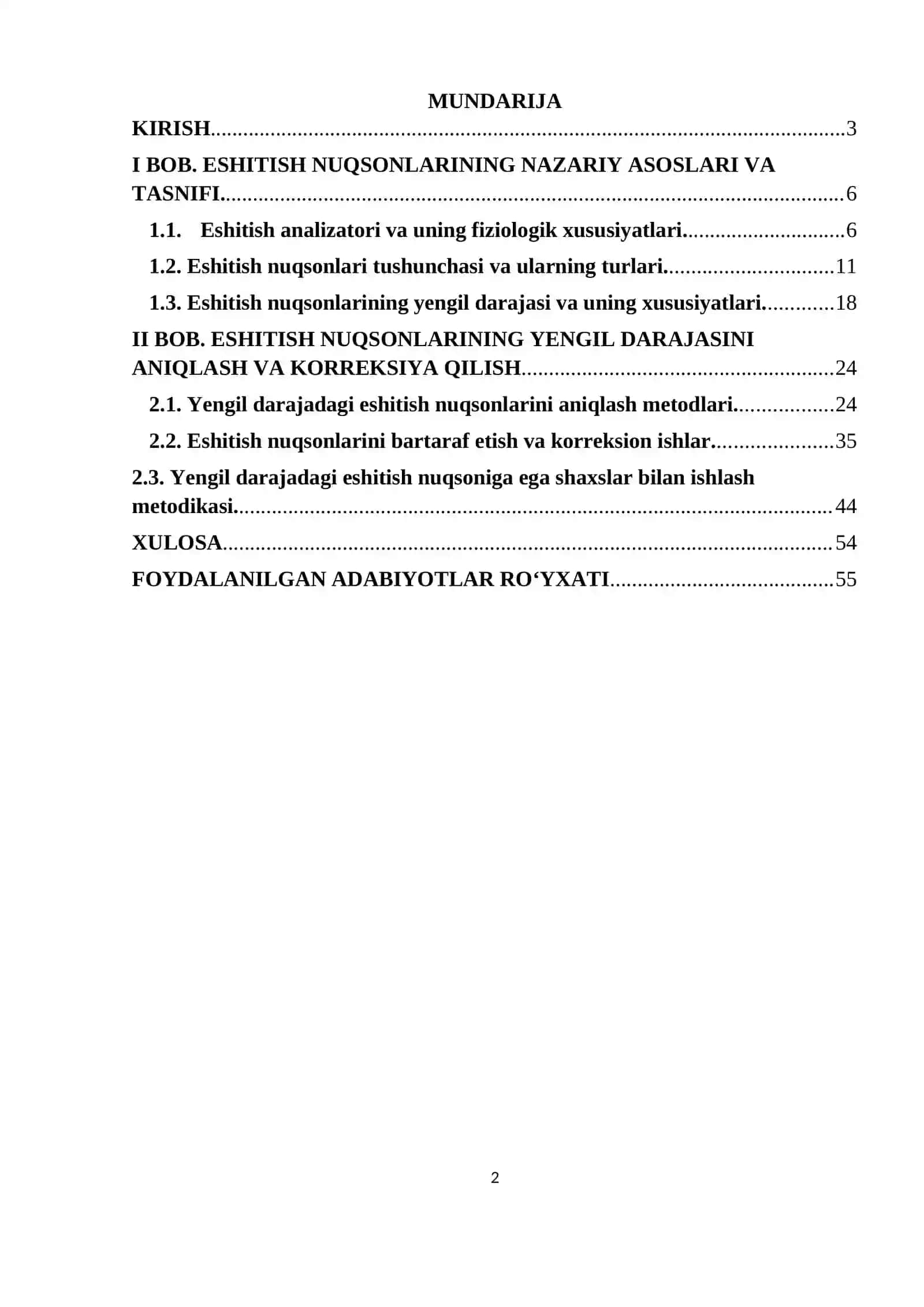 ESHITISH NUQSONLARINING YENGIL DARAJALARINI O’RGANISH 2