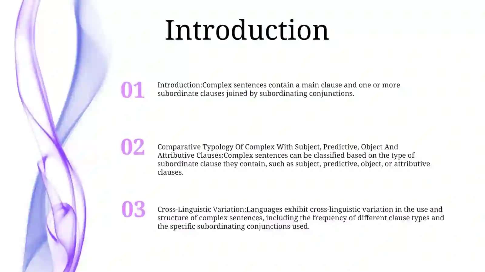 Comparative Typology Of Complex With Subject, Predictive, Object And Attributive Clauses 2