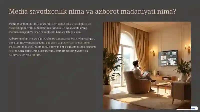 Media savodxonlik va axborot madaniyatining mazmun-mohiyati va tarixiy evolyutsiyasi 2