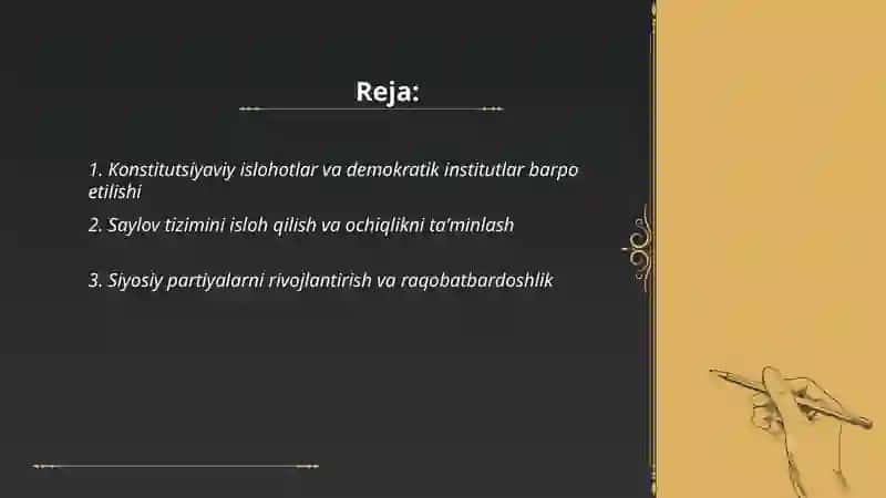 Oʻzbekistonda demokratik fuqorolik jamiyati asoslarining shakllanishi 2