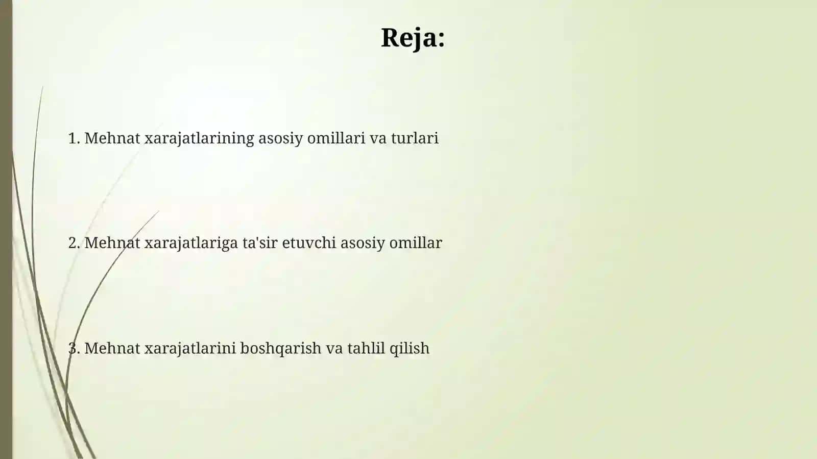 Mehnat haqi xarajatlari va ularning oʻzgarishiga taʼsir etuvchi omillar tahlili 2