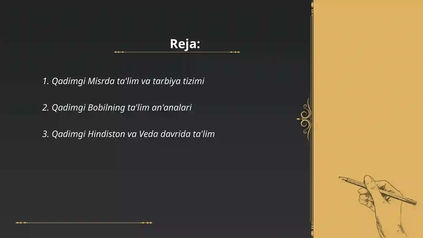 Qadimgi Misrda ta'lim va tarbiya tizimi 2