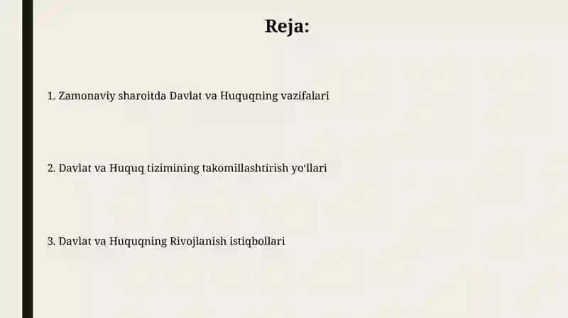 Davlat va huquqning rivojlanish istiqbollari va yoʻllari 2
