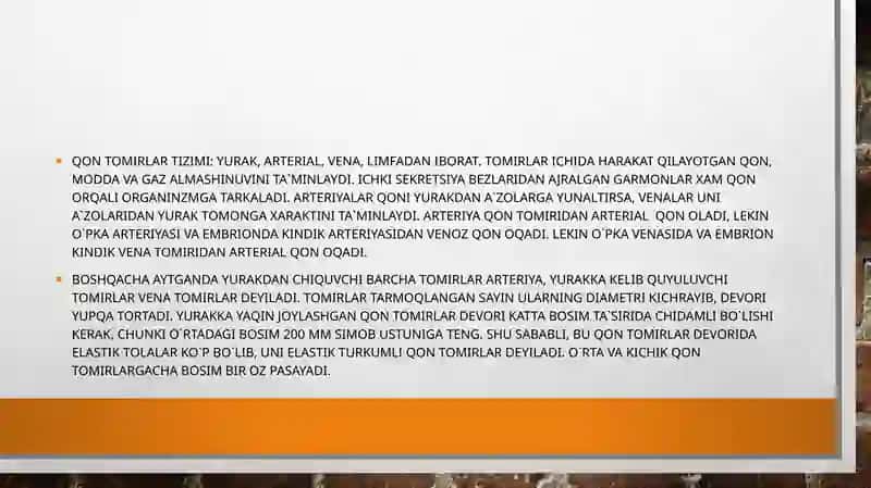 Yurak qontomirsistemasi 2