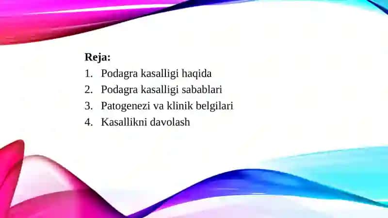 Podagra kasalligi 2