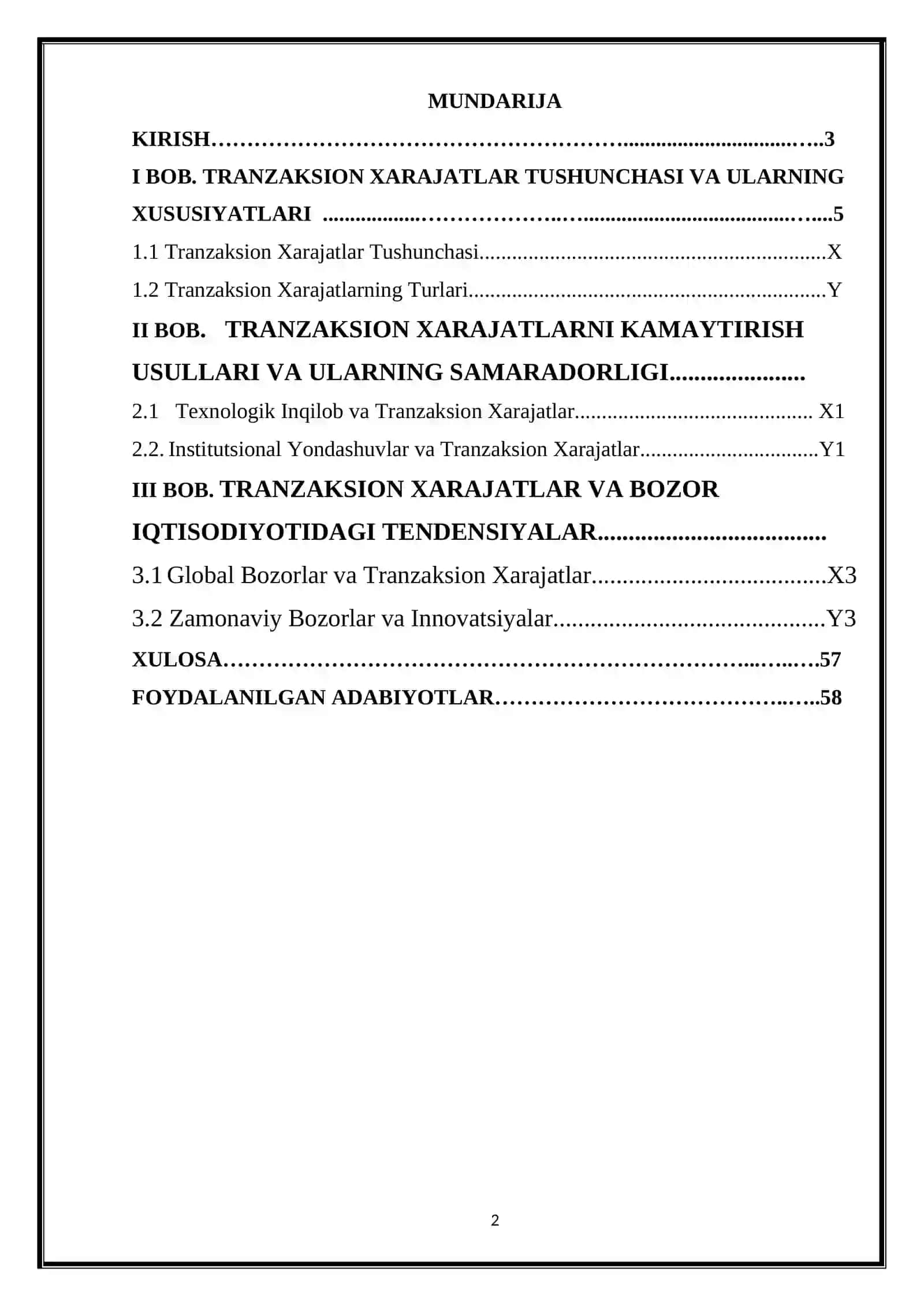 ZAMONAVIY BOZOR IQTISODIYOTIDA TRANZAKSION XARAJATLAR 2